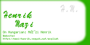 henrik mazi business card